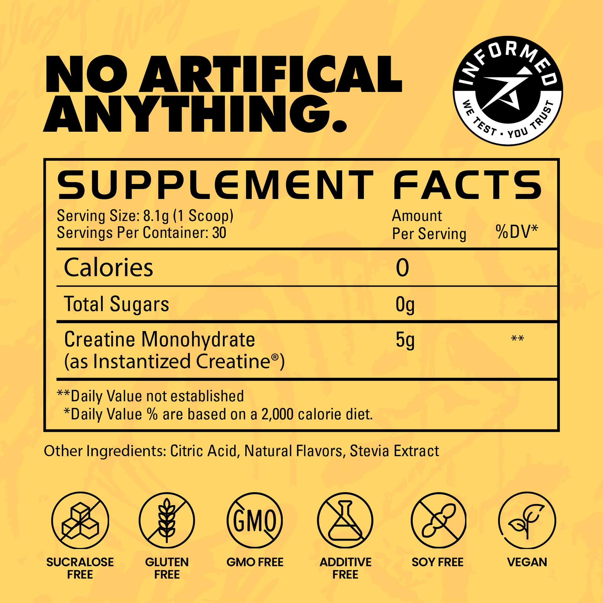 GAINS IN BULK creatina instantizada sin hinchazón para entrenar sin pesadez