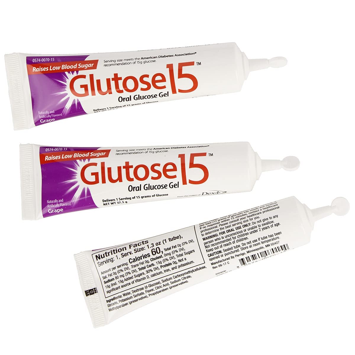 GAMENOTE GLUTOSE 15 Gel Uva, tubo individual para dosis rápida y conveniente