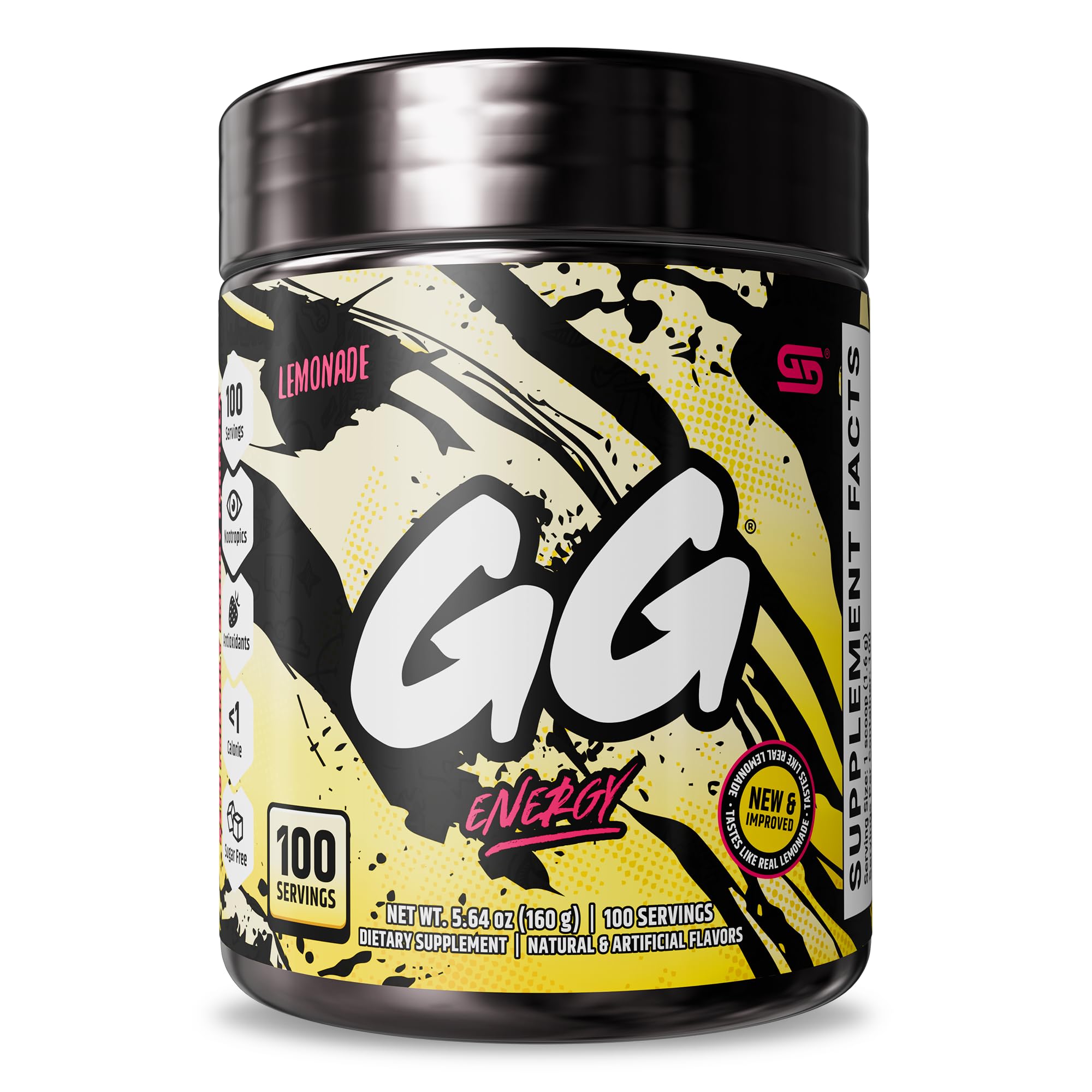 Gamer Supps GG Energy Lemonade en lata para sesiones de juego más largas.