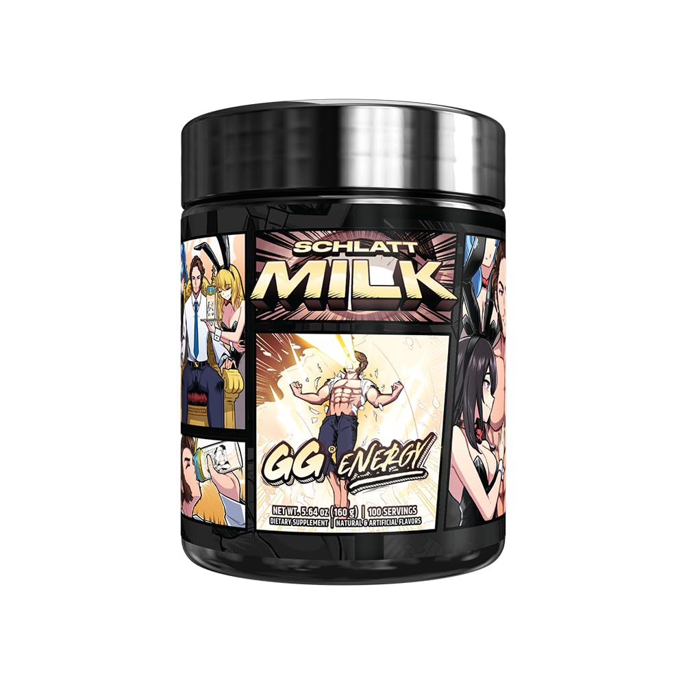 Gamer Supps GG Energy Schlatt Milk en tubo, energía para sesiones de juego largas.