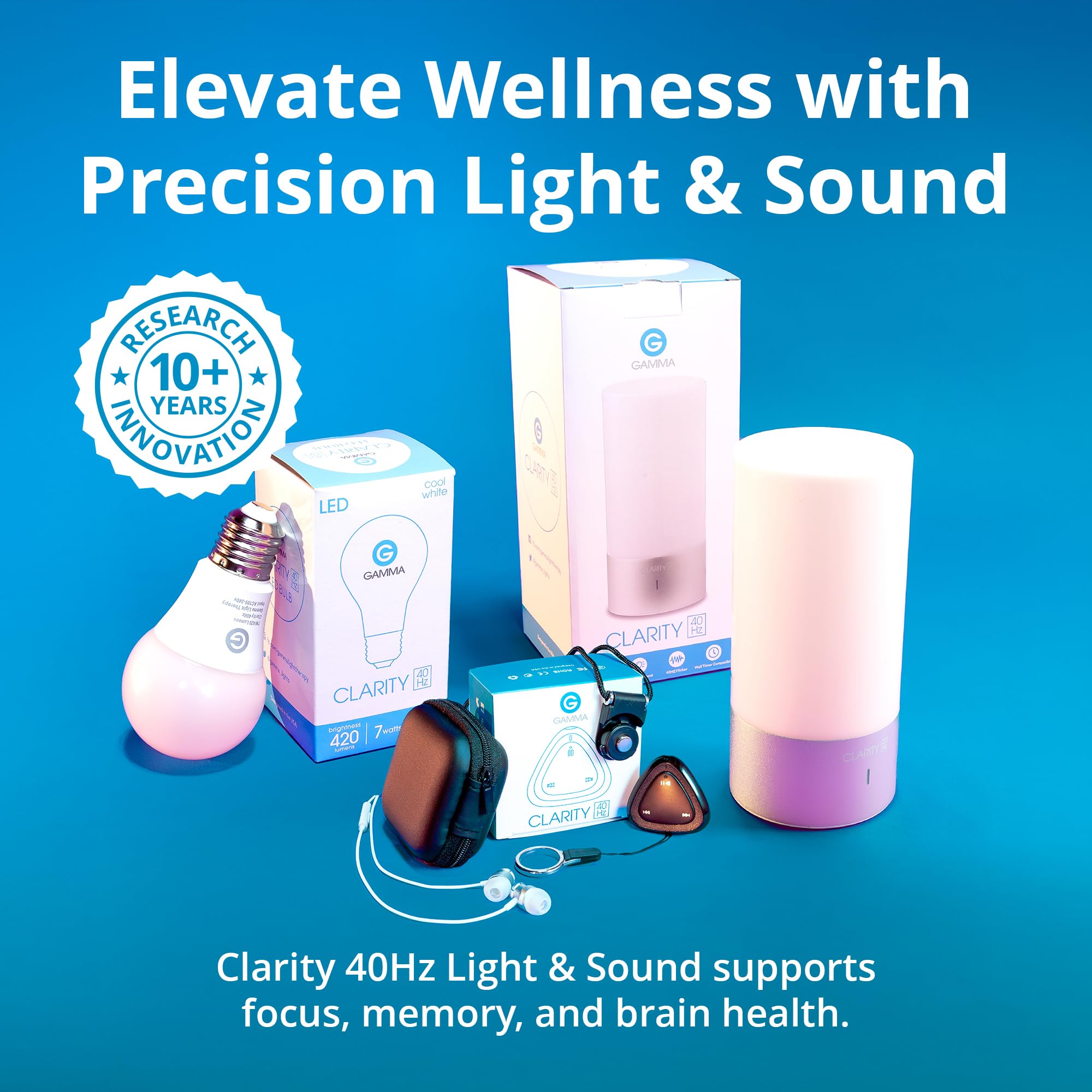 Gamma Clarity 40 Hz para salud cerebral en casa