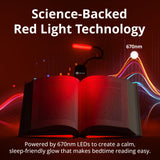 Lectura en cama con Revive: iluminación suave para evitar deslumbrar ojos.