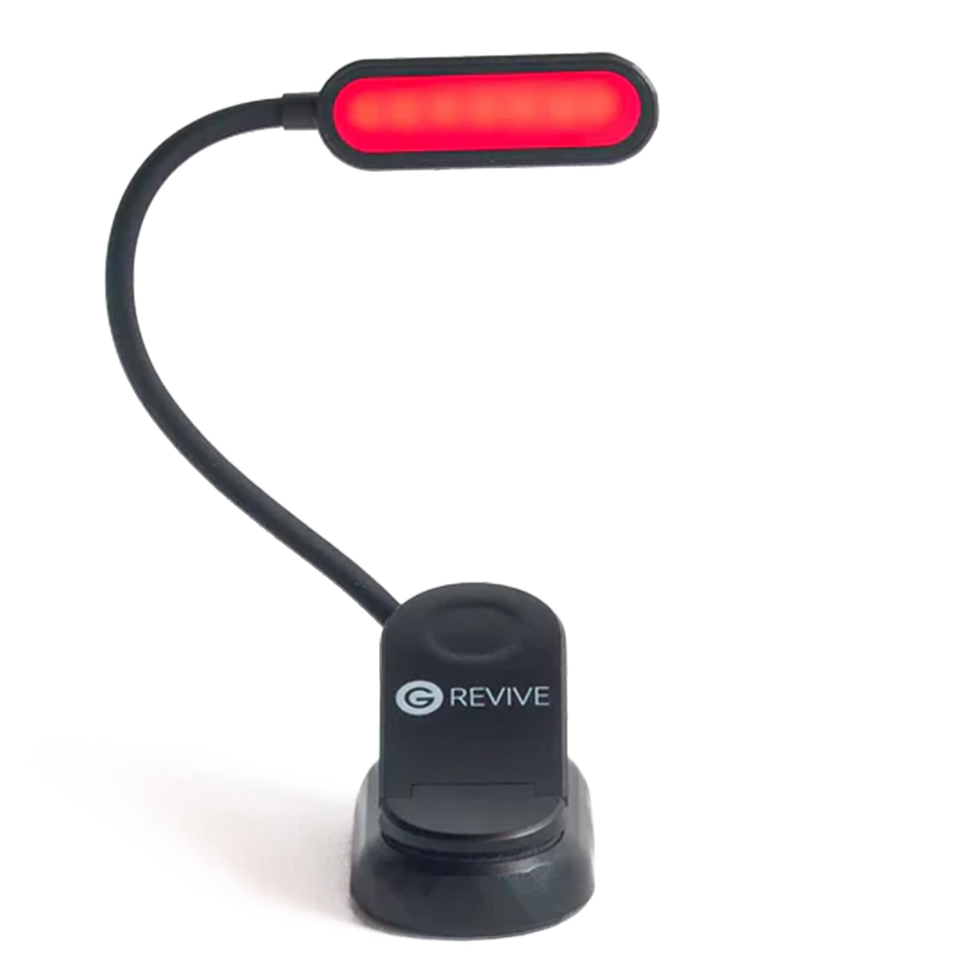 Revive de Gamma: luz roja 670nm para lectura nocturna, ambiente calmante.