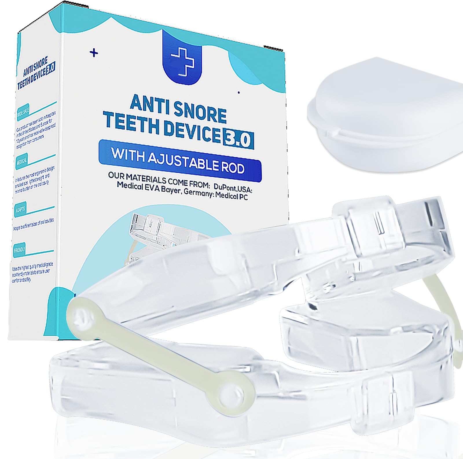 Ganberdey protector bucal anti-ronquidos en empaque, listo para uso nocturno.