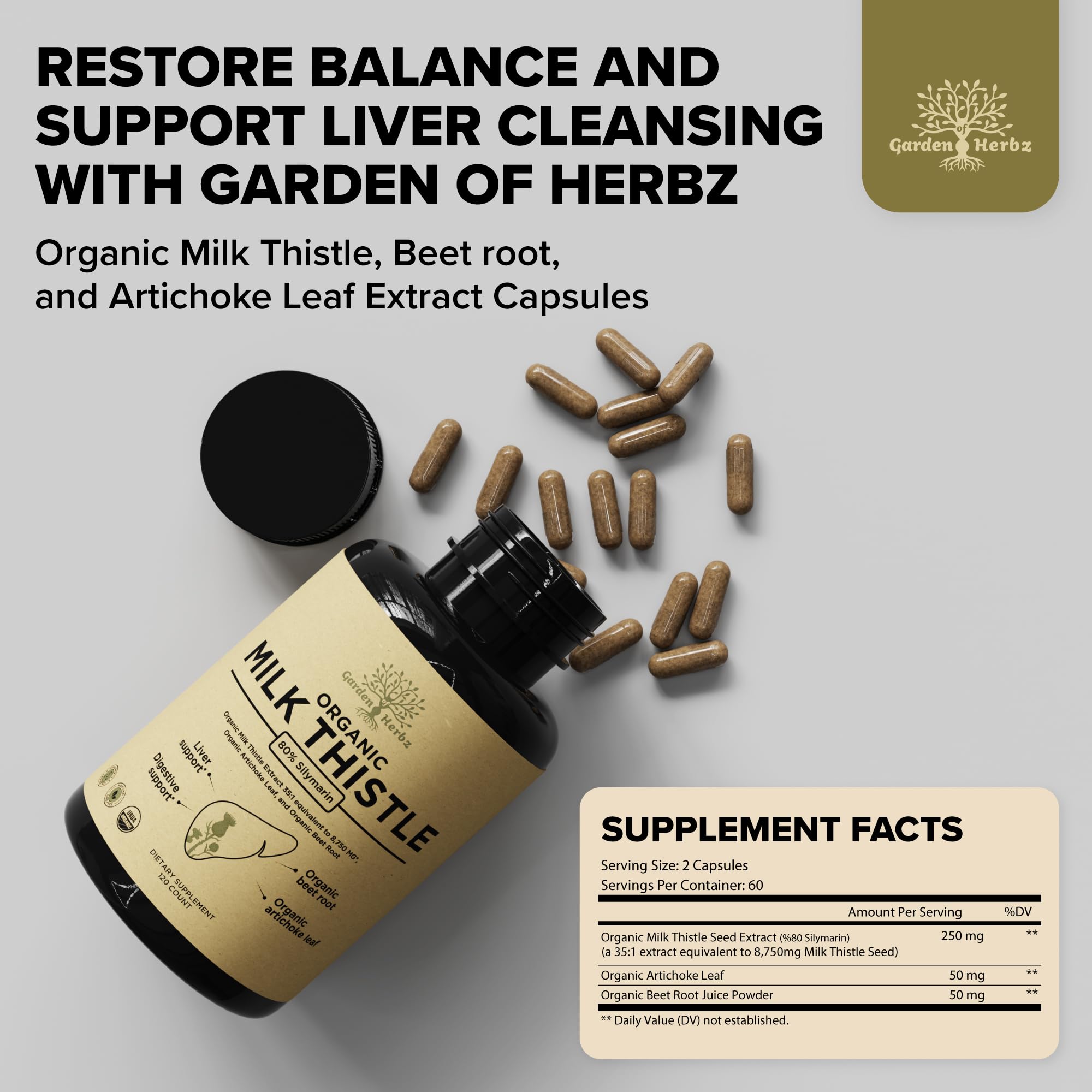 Garden of Herbz Remolacha cápsulas con antioxidantes para apoyo de energía diaria