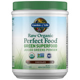 Garden of Life Alimento Perfecto Crudo Verde Chocolate, bote, aporta energía natural diaria.