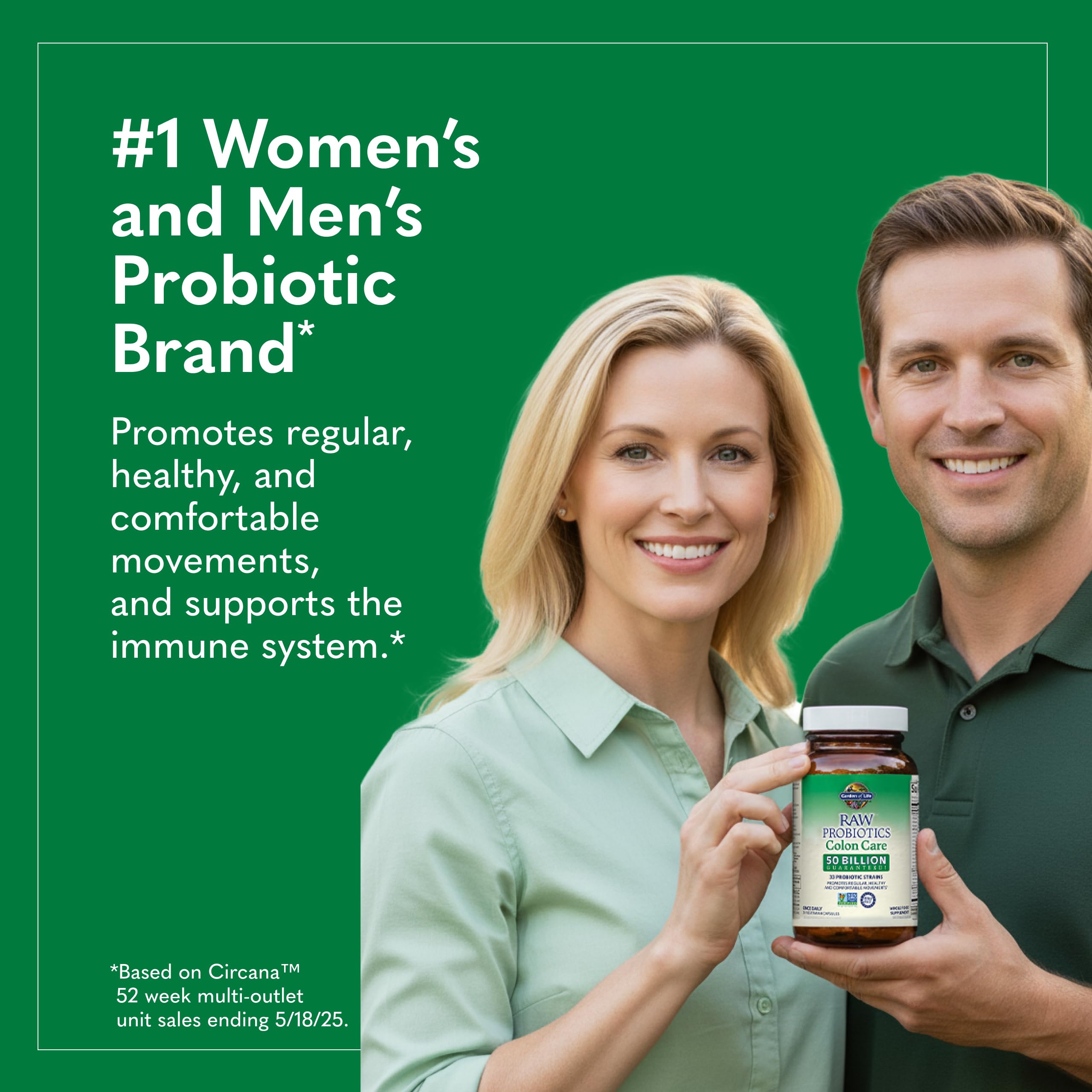 Garden of Life Colon Care, frasco compacto para uso diario.