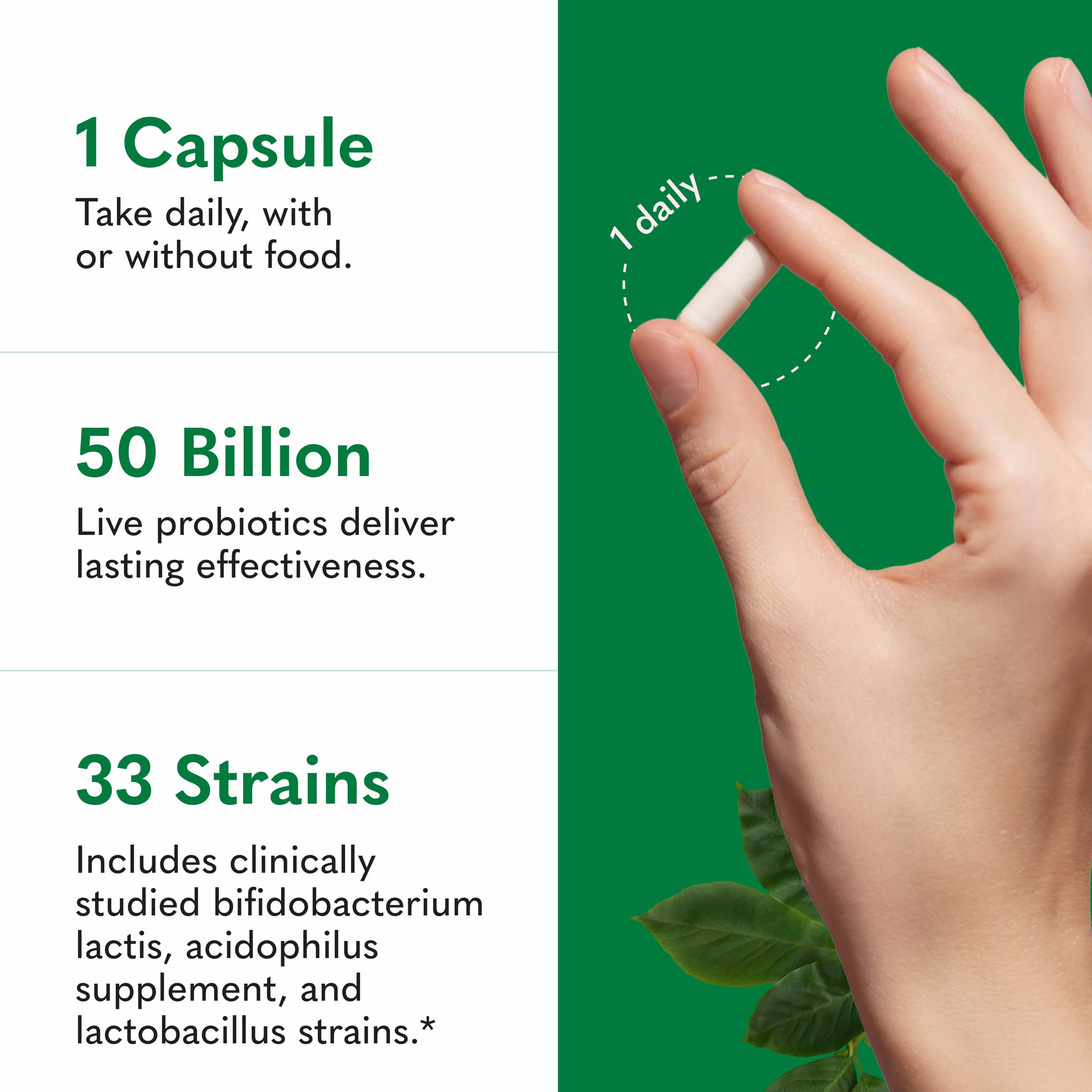 Garden of Life Colon Care, mezcla de 33 cepas probióticas para salud intestinal.