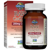 Garden of Life CoQ10 200 mg: cápsulas suaves para apoyar la función cardiovascular.
