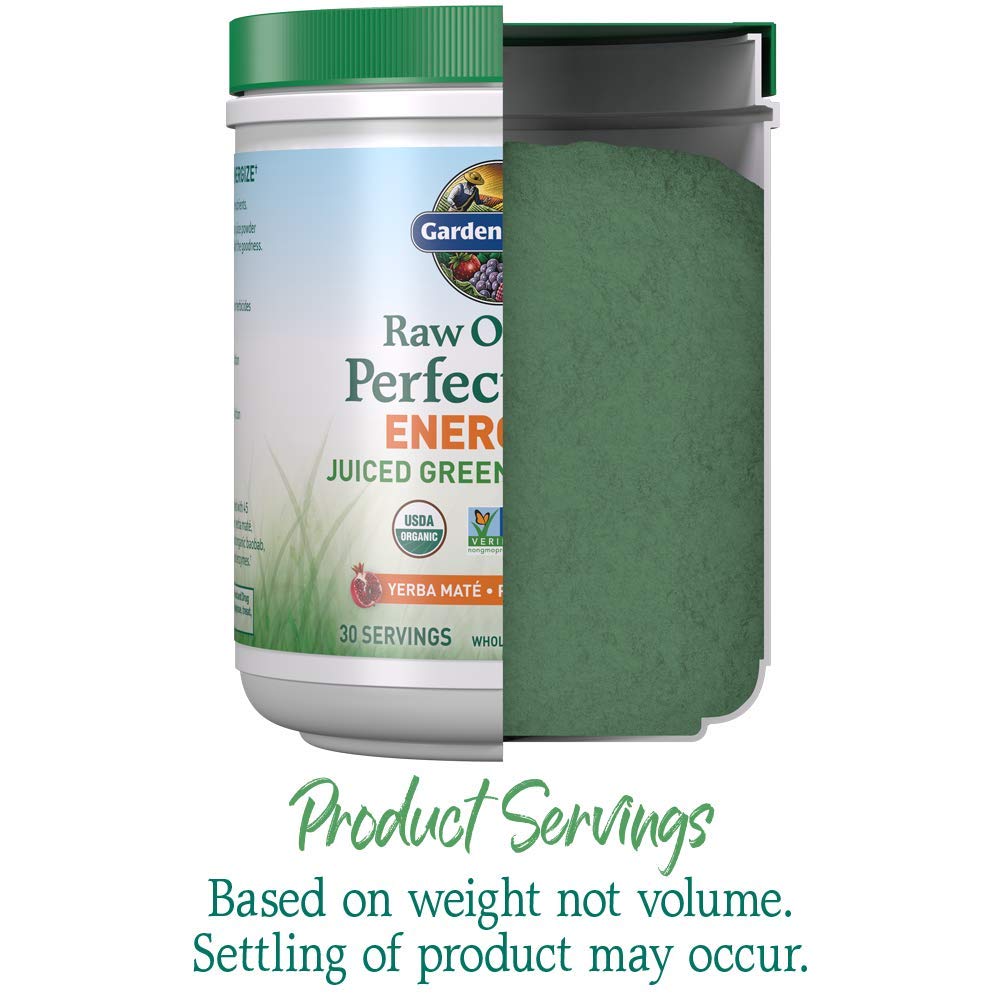 Garden of Life Energizer: mezcla orgánica vegana sin gluten para estilo de vida saludable.