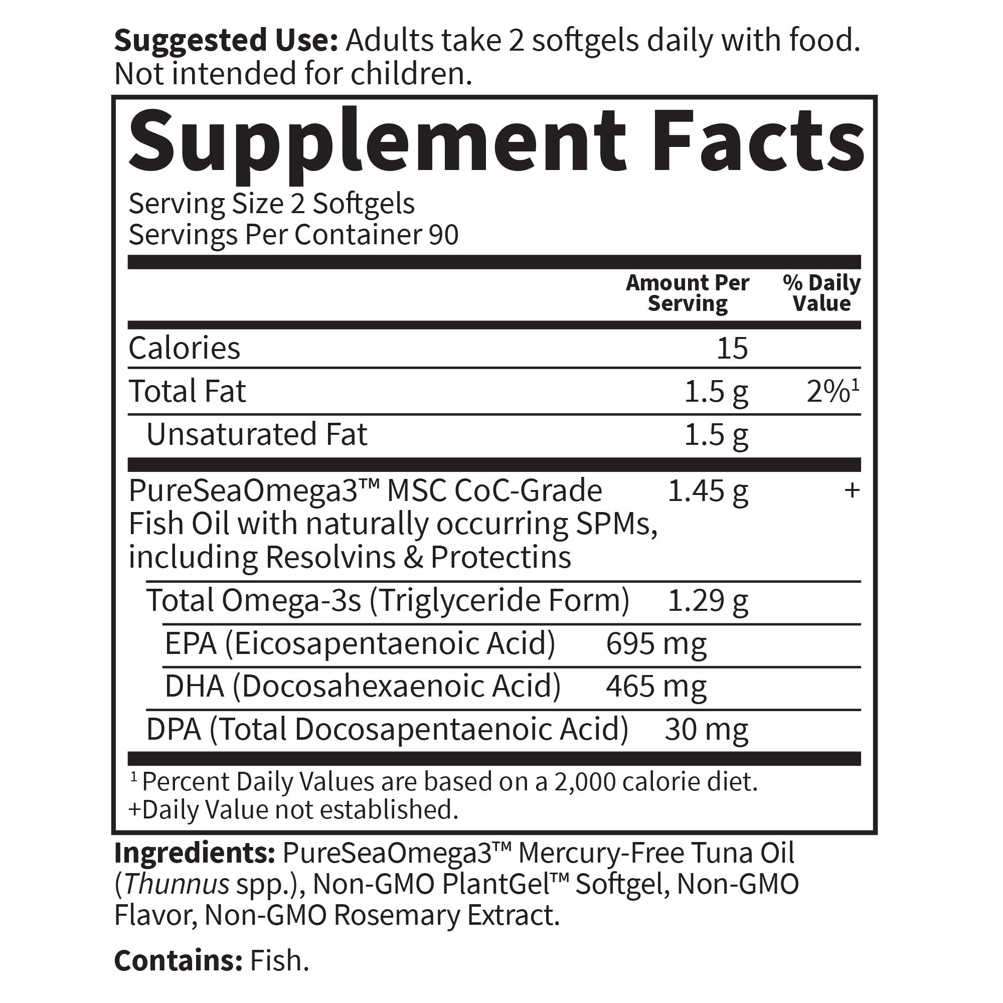 Etiqueta nutricional clara de Garden of Life facilita entender los ingredientes