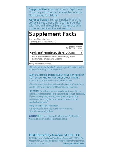 Garden of Life FucoThin: tomar con comida para mejor absorción