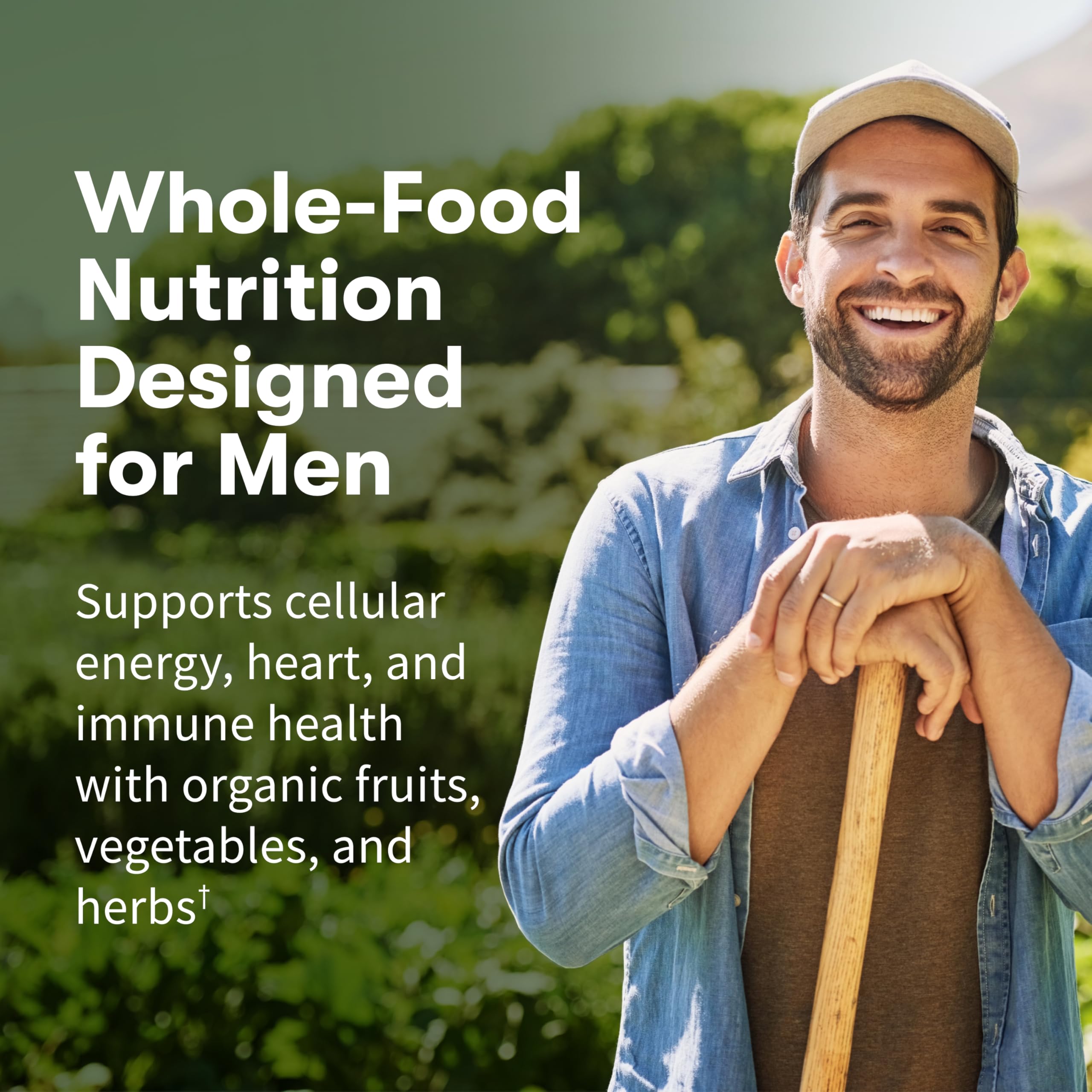 Etiqueta orgánica de Garden of Life con información de ingredientes y certificaciones.