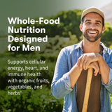 Etiqueta orgánica de Garden of Life con información de ingredientes y certificaciones.