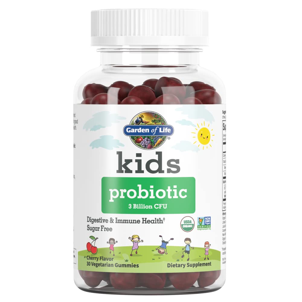 Garden of Life Kids Probiotic cereza: gomitas para niños que apoyan la digestión diaria
