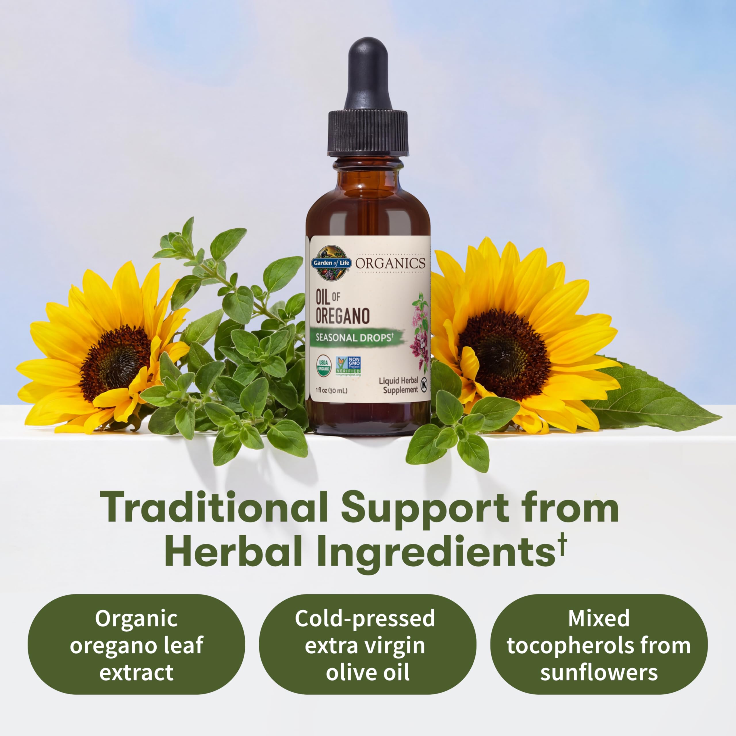 Garden of Life Organics dosis de 6 gotas en agua: modo de uso simple