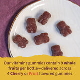 Garden of Life Organics Kids Multi Gummies, sabor cereza, textura suave para masticar
