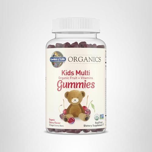 Garden of Life Organics Kids Multi Gummies, textura de pectina y sabor frutal