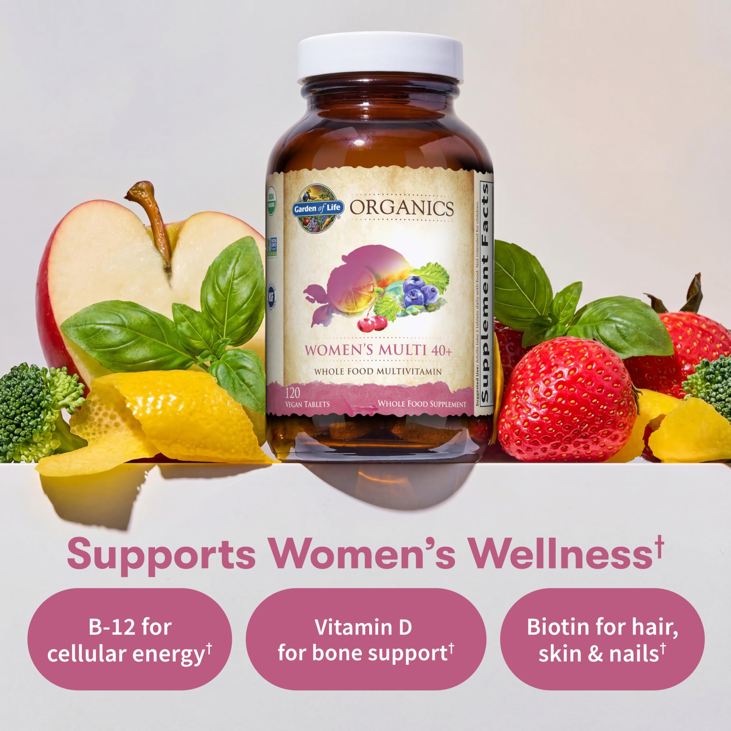 Garden of Life Organics Mujer 40+ tabletas veganas en blister