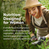 Garden of Life Organics Mujer, ingredientes vegetales orgánicos para nutrición diaria.