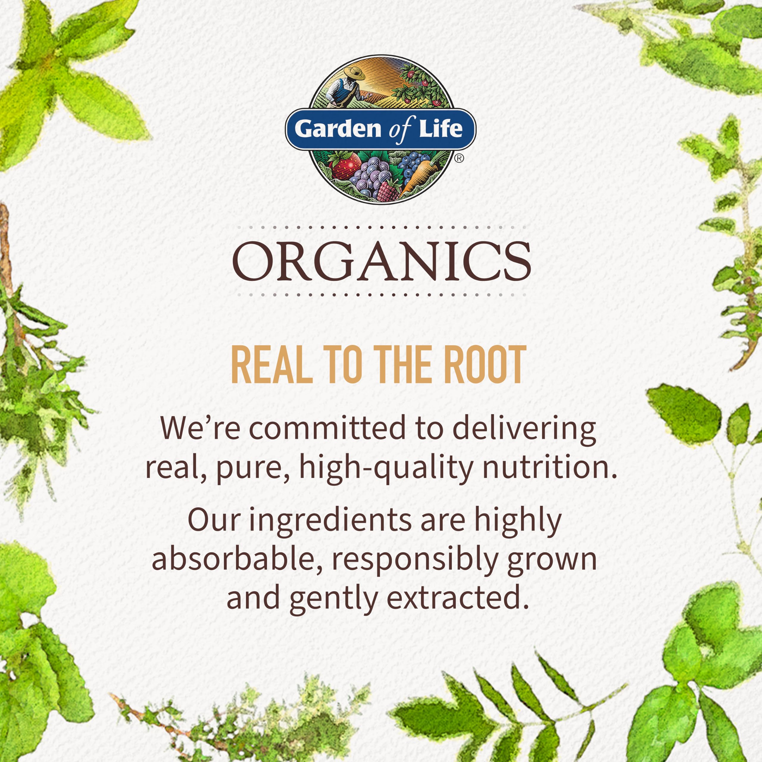 Garden of Life Organics Mujeres 40+ gummies en estante, presentación práctica