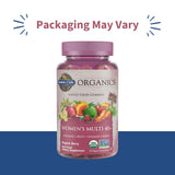 Garden of Life Organics Mujeres 40+ gummies, mezcla de frutas para sabor natural
