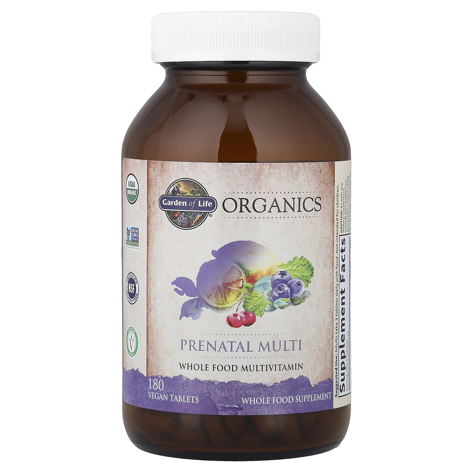 Garden of Life Organics Prenatal, mezcla de frutas y vegetales en la fórmula.