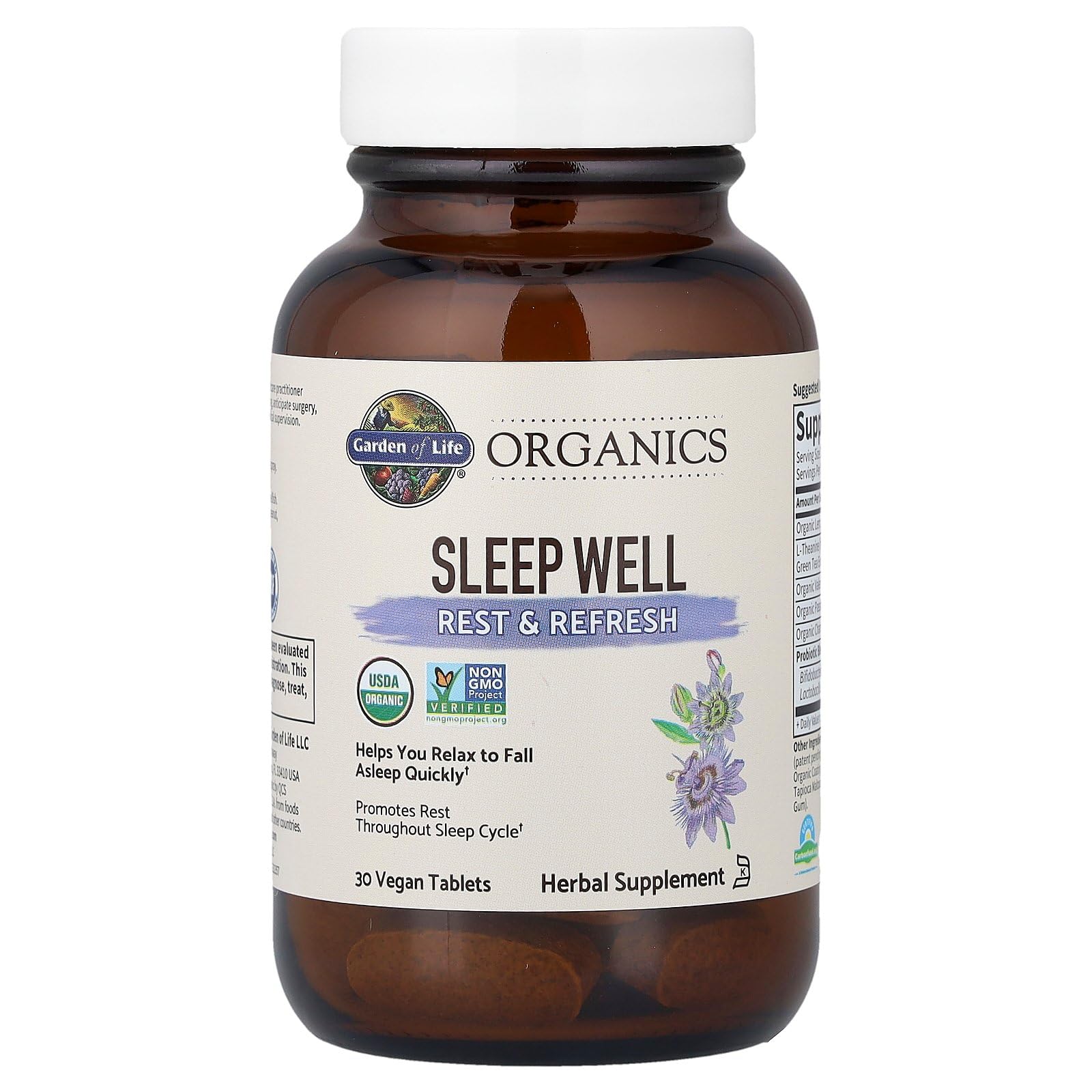 Garden of Life Sleep Well valeriana para relajación nocturna