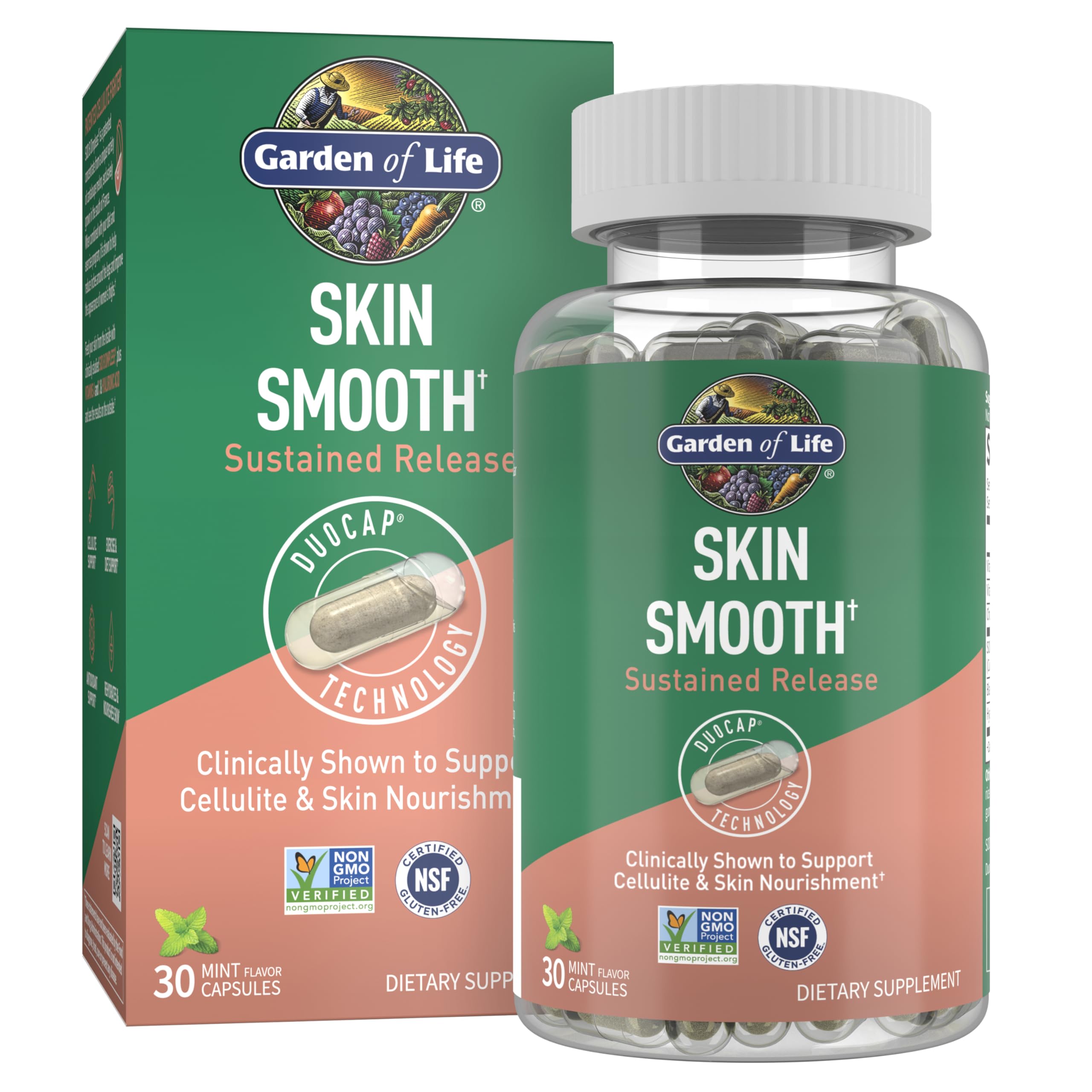 Garden of Life Skin Smooth DuoCaps: botella para rutina diaria de piel
