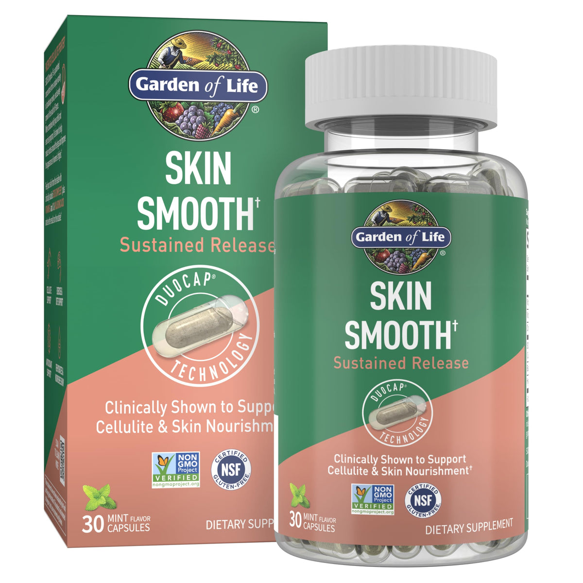 Garden of Life Skin Smooth DuoCaps: botella para rutina diaria de piel