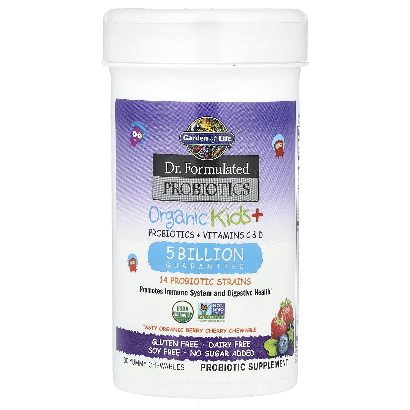 Garden of Life Probiótico con Prebiótico Fibra, favorece la función digestiva infantil