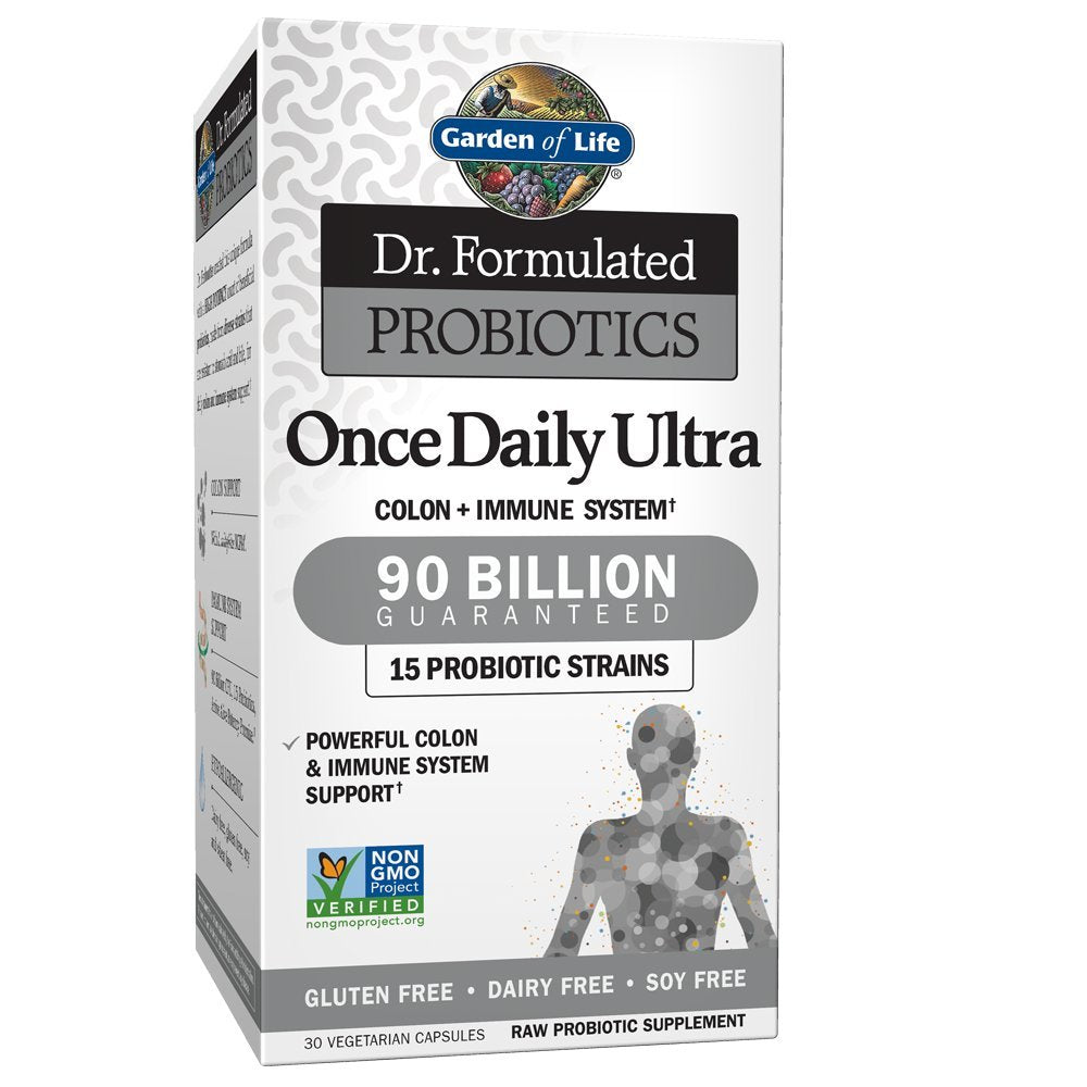 Garden of Life Probiotics Once Daily Ultra: bote de capsulas para apoyo digestivo diario