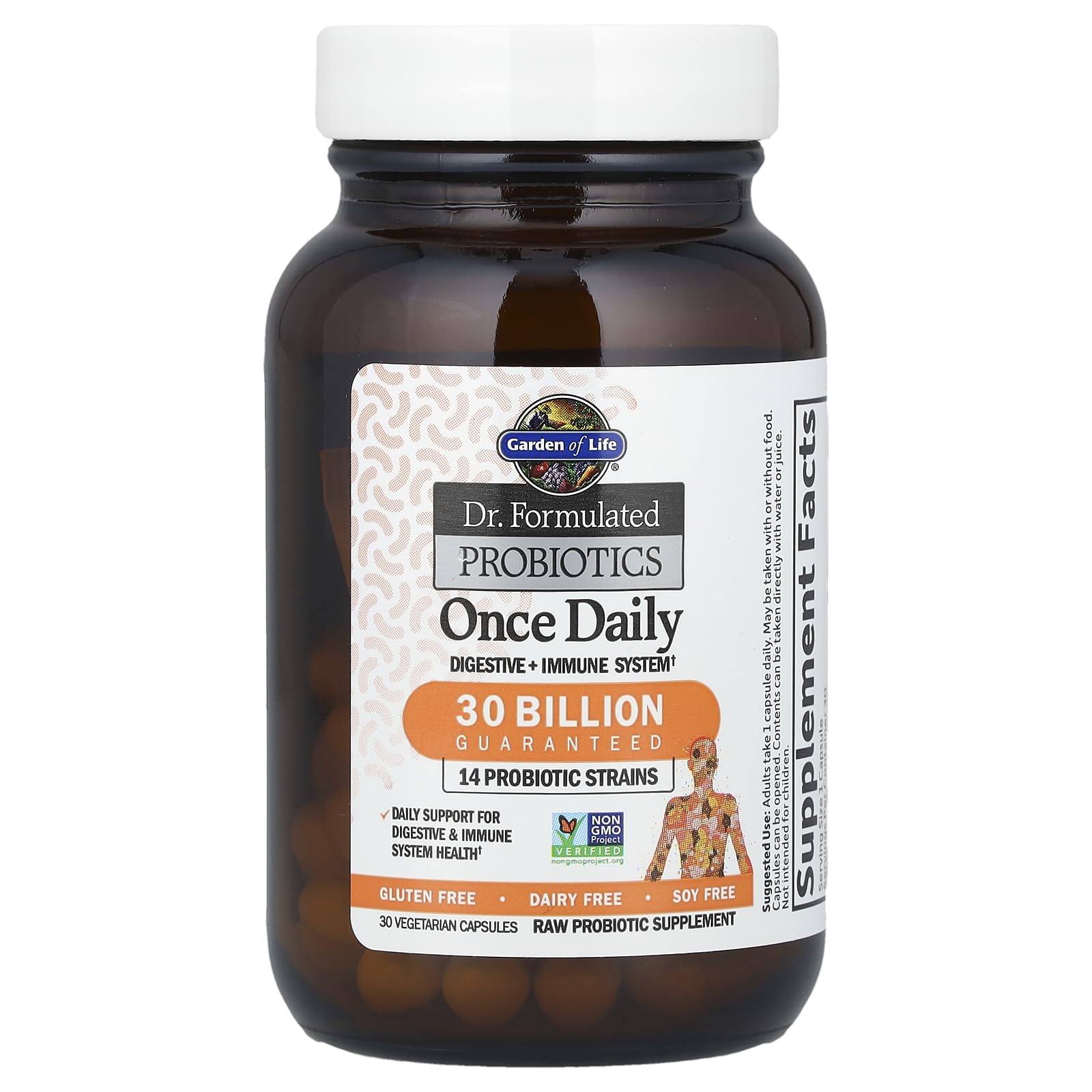 Garden of Life Probiotics cápsulas vegetarianas que encajan con dietas sin gluten.