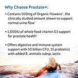 Garden of Life Prostate+ cápsulas vegetarianas para conveniencia diaria.