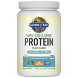 Proteína vegana orgánica Garden of Life en bote, ideal para soporte diario de músculos
