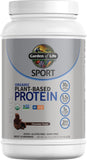 Proteína vegana orgánica Garden of Life en bote, textura suave para entrenamiento