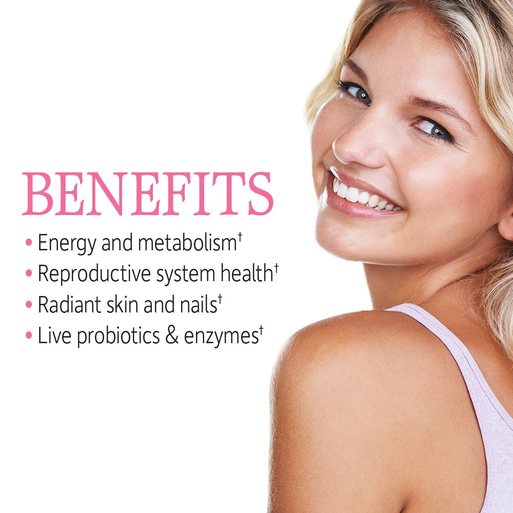 Garden of Life RAW ONE para mujeres, probióticos y enzimas para digestión equilibrada.