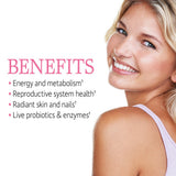 Garden of Life RAW ONE para mujeres, probióticos y enzimas para digestión equilibrada.