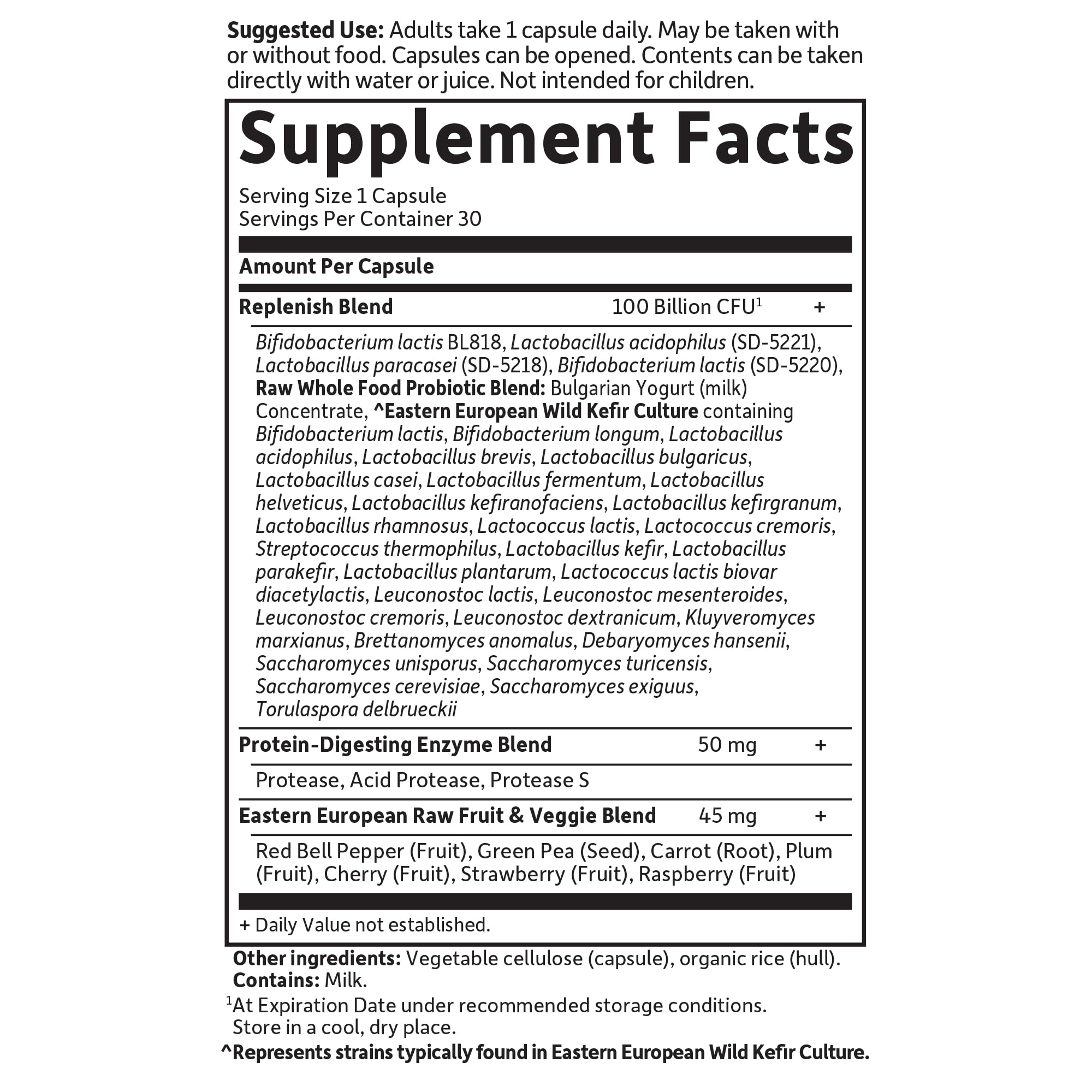 Cápsulas fáciles de tragar de Garden of Life Raw Probiotics para uso diario
