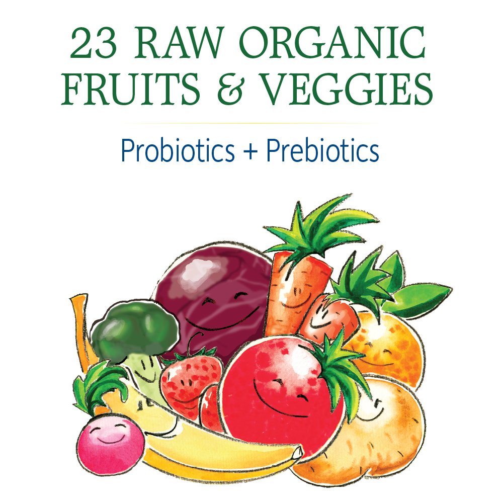Garden of Life Raw Probiotics Kids, cucharilla-medicion, dosifica con facilidad para niños.