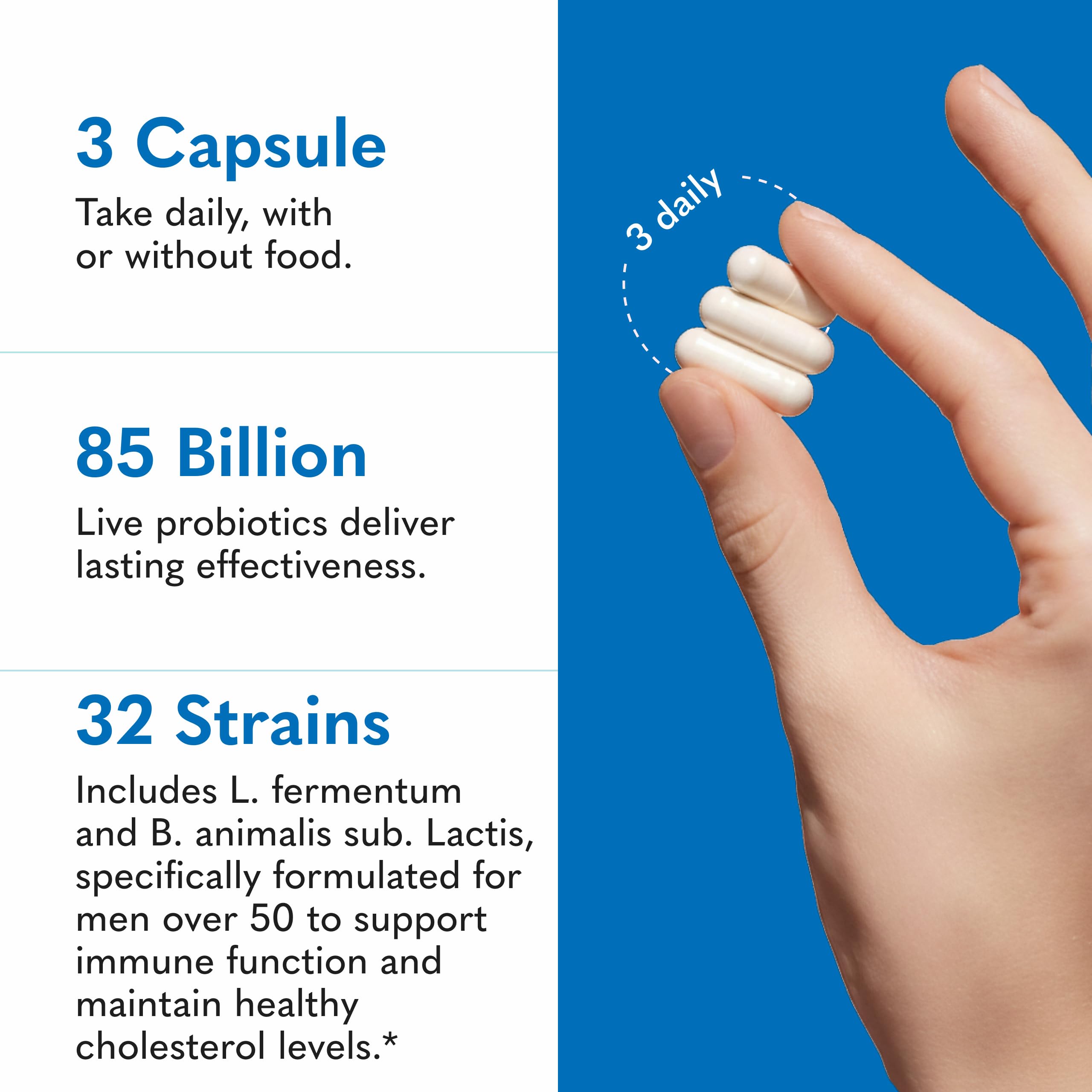 Garden of Life Raw Probiotics Men 50 & Wiser, 85 mil millones, refuerzo inmunitario natural.