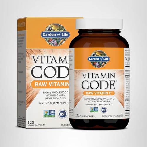 Garden of Life Vitamin Code Raw Vitamin C: cápsulas veganas para comodidad diaria