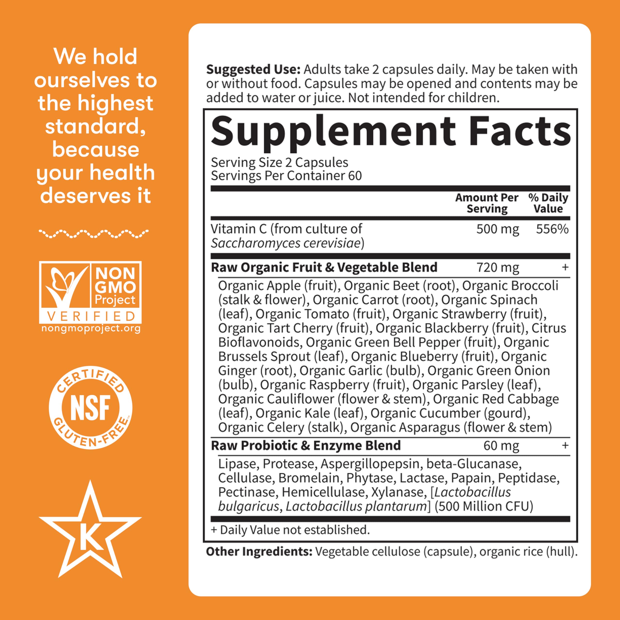 Garden of Life Vitamin Code Raw Vitamin C: uso en agua o jugo para flexibilidad