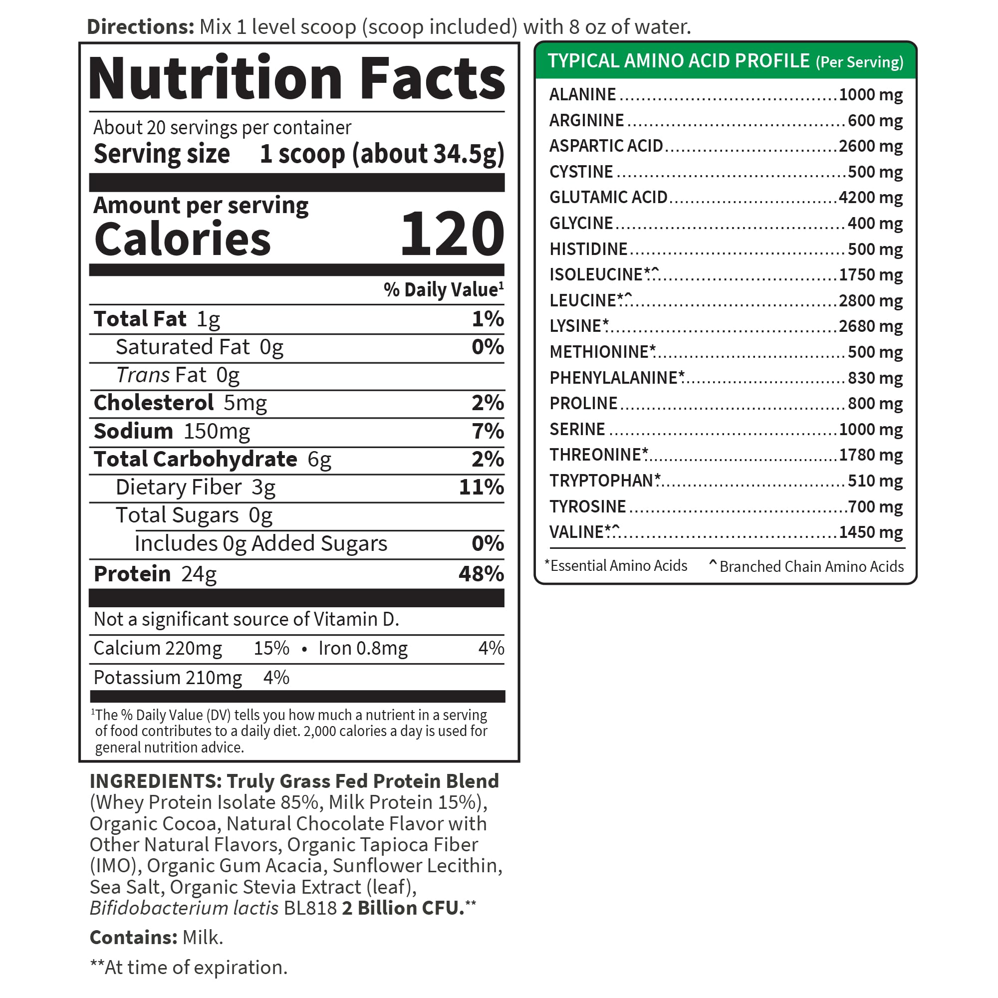 Garden of Life SPORT certificado por pasturas, libre de gluten