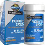 Garden of Life Sport Probiotics en botella con cápsulas para apoyo digestivo.