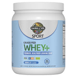 Garden of Life SPORT Whey Vanilla frente: etiqueta clara para uso diario.