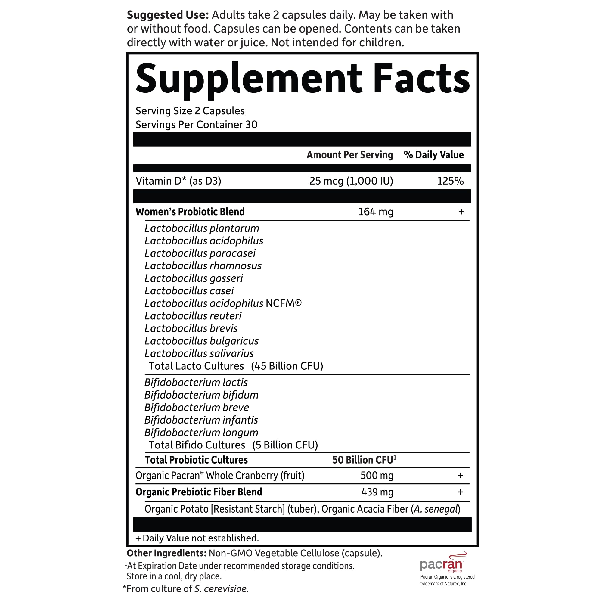 Garden of Life Urinary Tract+ sin OMG para consumo vegetariano.
