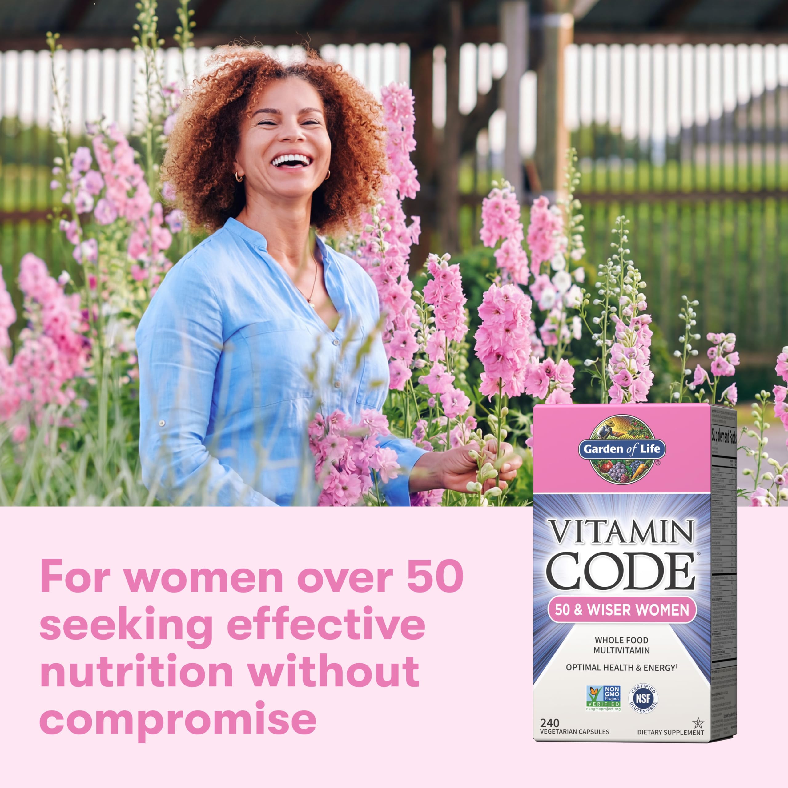 Garden of Life Vitamin Code 50+ Uso diario: mezclar con agua o jugo.