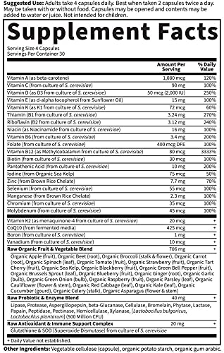 Garden of Life Vitamin Code 50 & Wiser, certificado sin gluten y kosher, calidad de suplementos