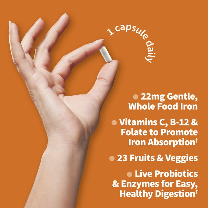 Garden of Life Vitamin Code RAW Hierro dosis diaria práctica.